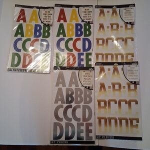 5 Sets Of Alphabet Stickers New